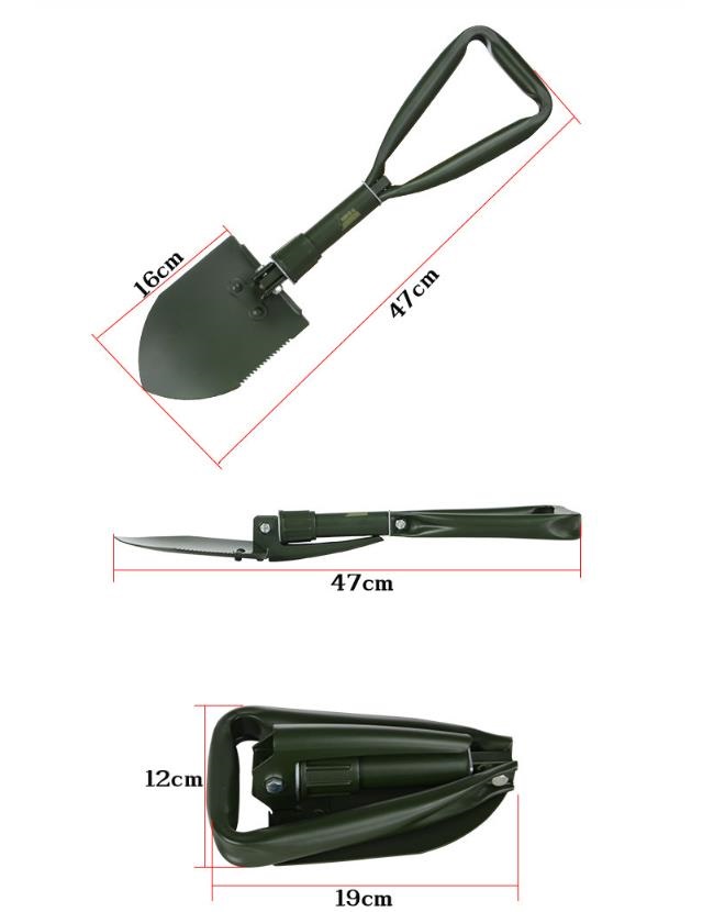 Skladacia multifunkčná lopatka model M – čierna
