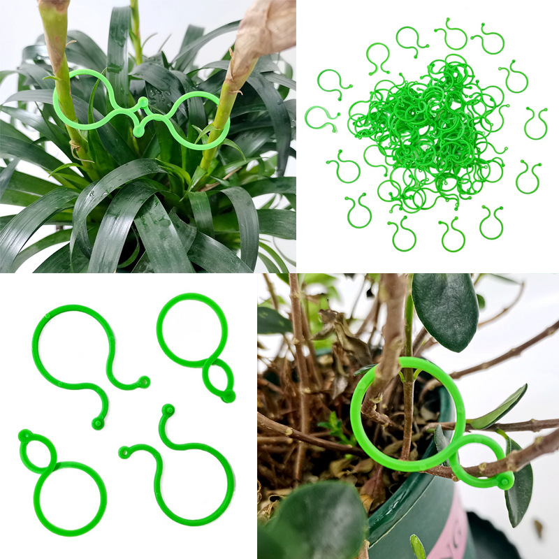 Záhradné flexibilné úchyty v tvare 8 - sada 100 ks