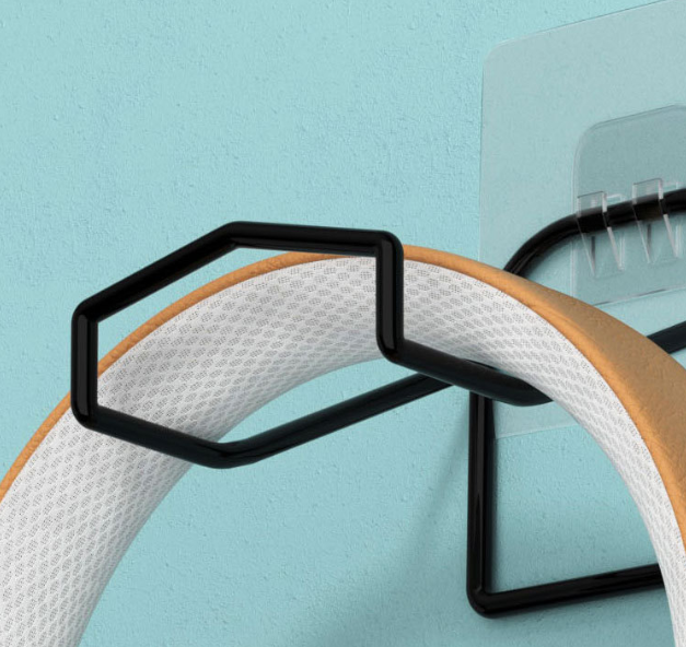 Nástenný držiak na ovládač / slúchadlá - 1 ks, čierny