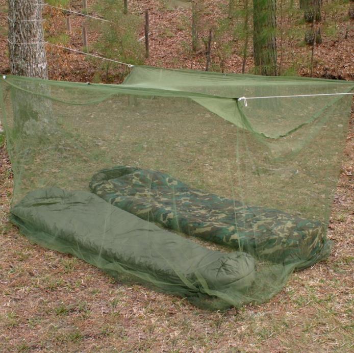 Moskytiéra na kempovanie / vonkajšie spanie – biela (200 × 90 × 180 cm)