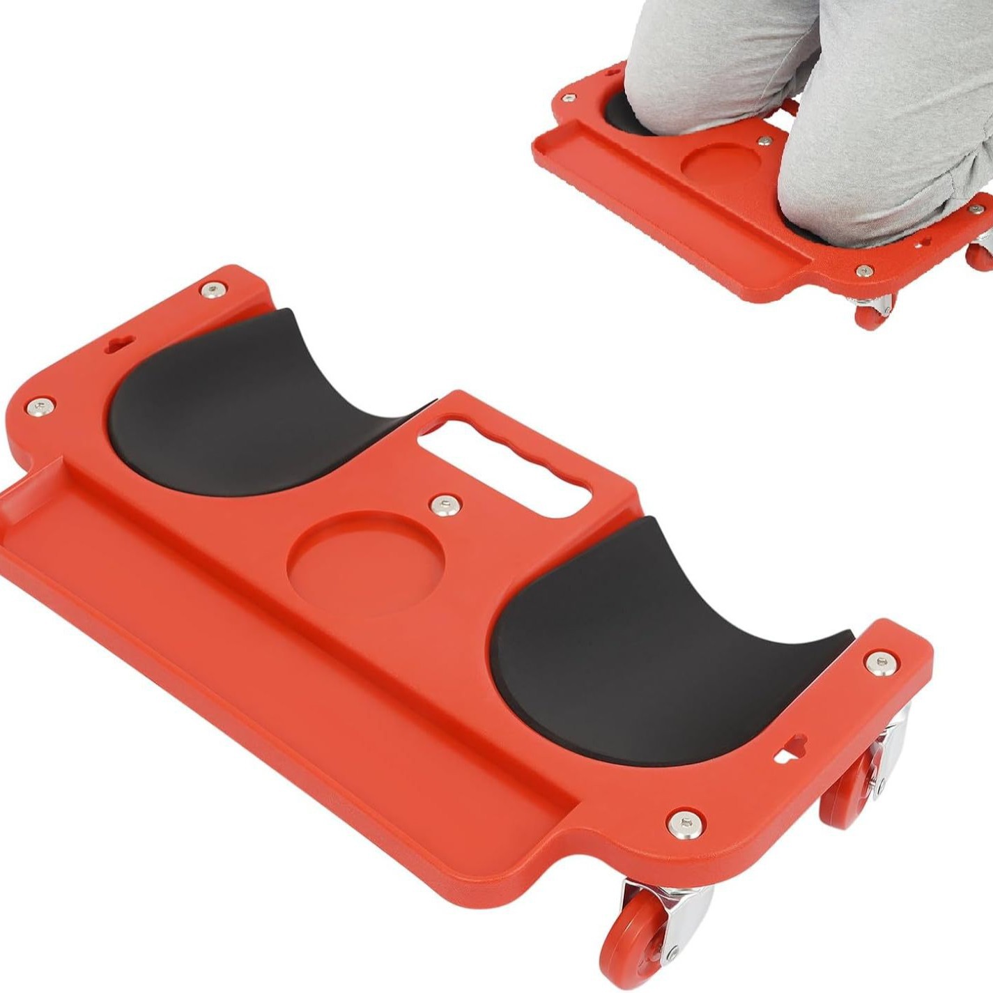 Pojazdná kľakačka / kolenný vozík - červená