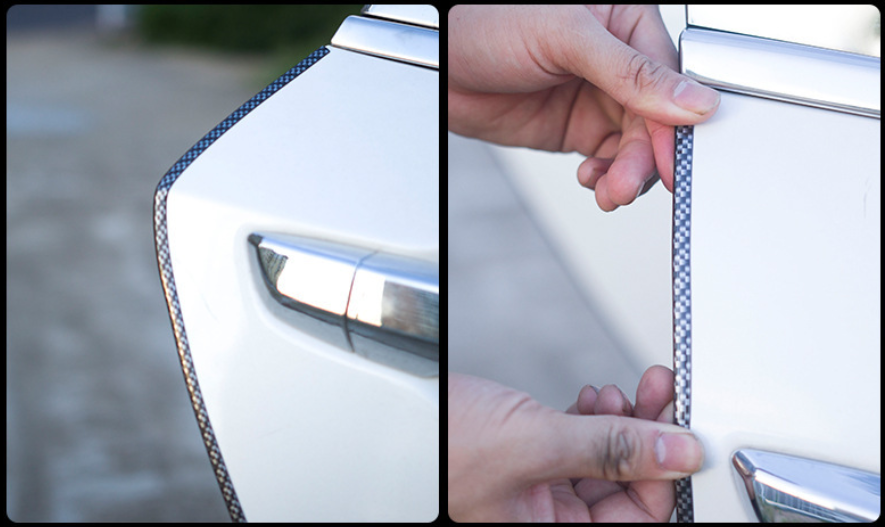 Ochranná lišta na hrany dverí auta - karbón (5 m)