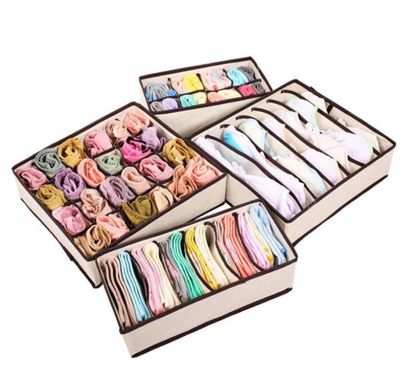 Skladací organizér na spodnú bielizeň 4 ks