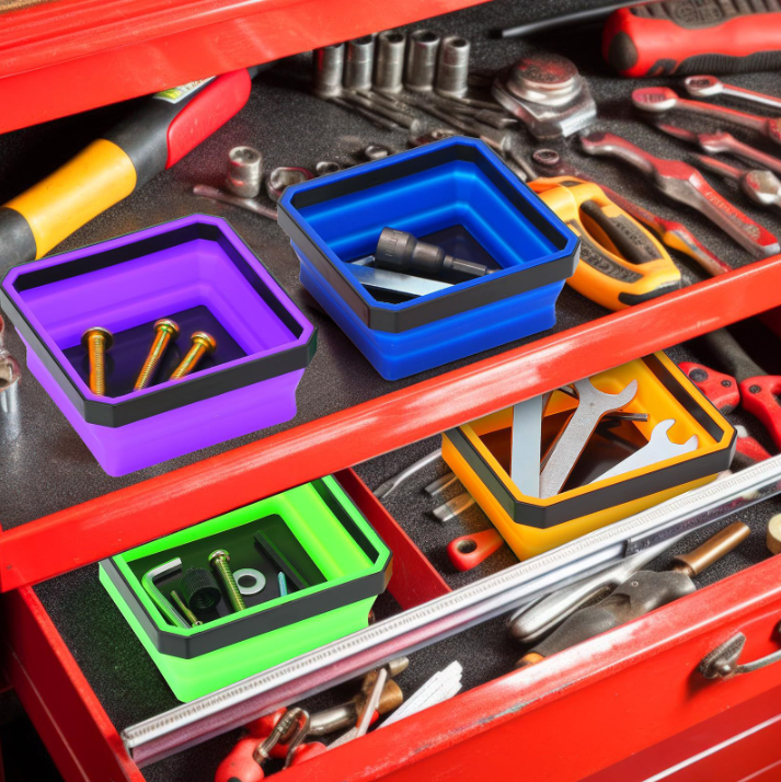 Magnetické misky na skrutky - set 4 ks (dvojitý magnet)
