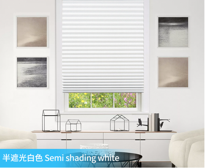 Plisé samolepiaca roleta, žalúzie na okno – biela 60 × 180 cm
