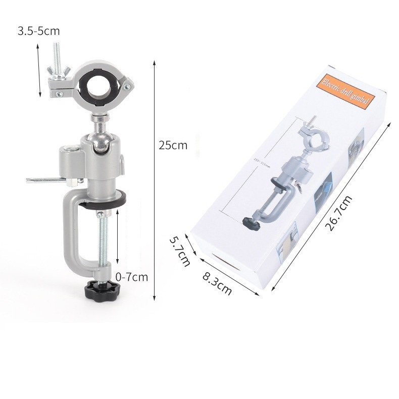 Otočný stolný zverák / držiak pre vŕtačku 35-50mm