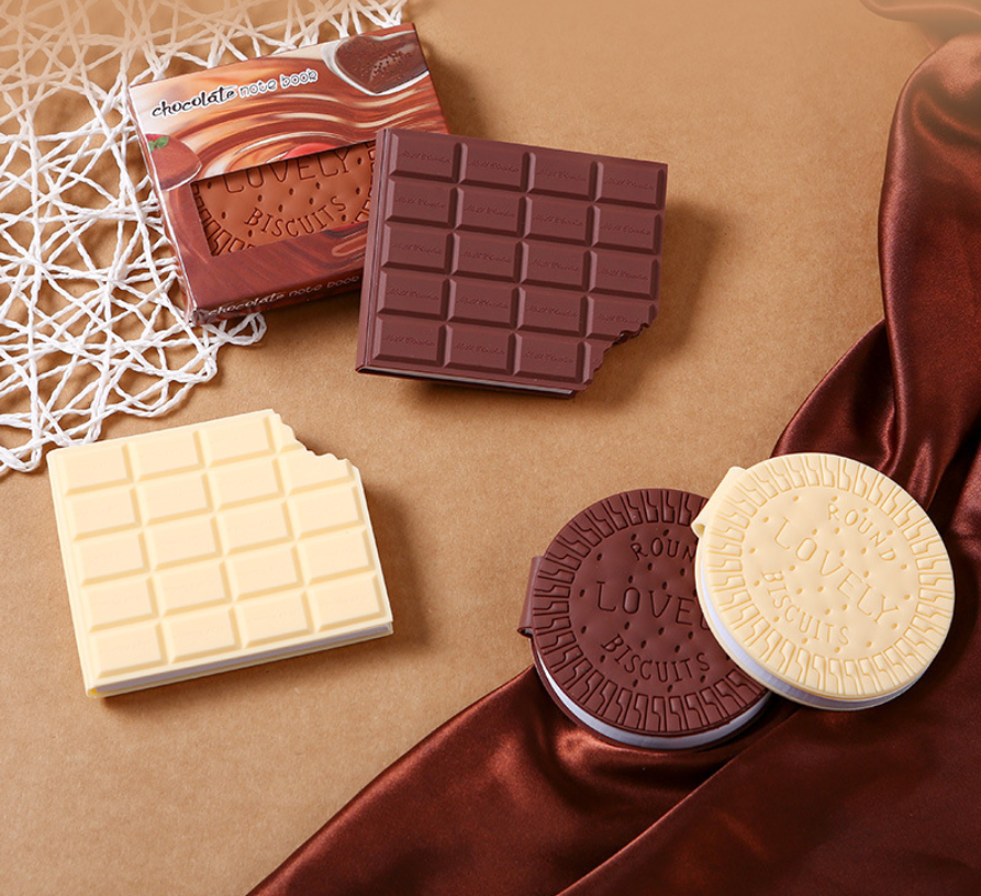 Poznámkový bloček - sušienka biela nahryznutá