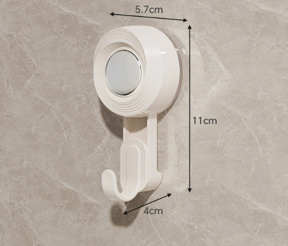 Nalepovací držiak s vákuovou prísavkou - biely, 1ks