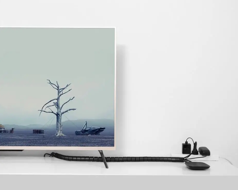 Špirálový organizér káblov (cable tube) – čierny, 2 m / Ø 22 mm