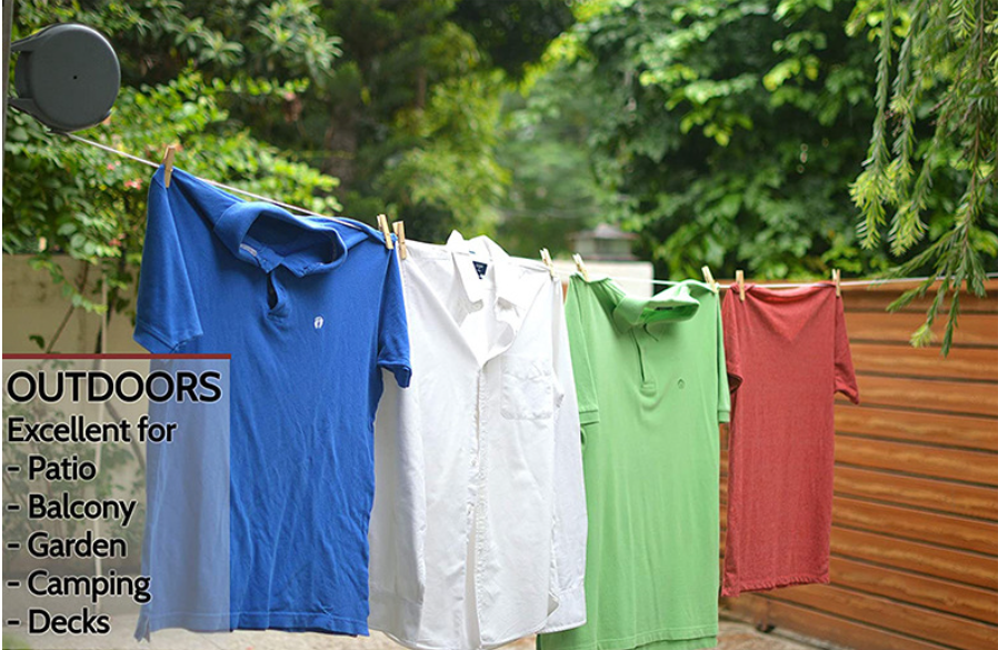 Navíjacia šnúra na bielizeň – 15 m + štipce