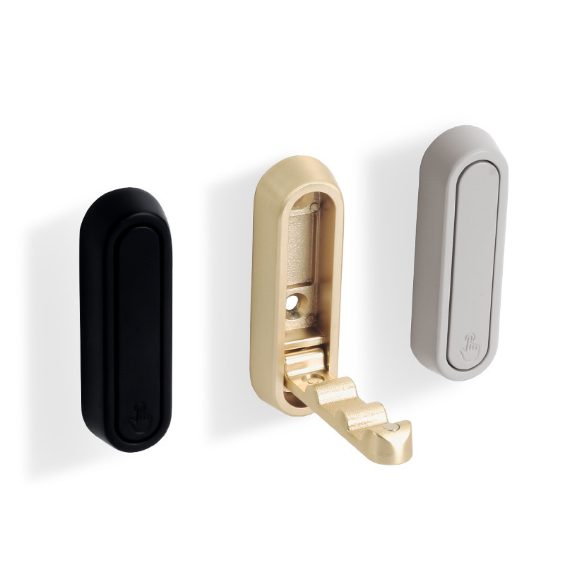 Sklopný háčik na šaty čierny oválny