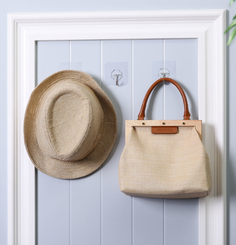 Samolepiaci háčik transparentný – sada 5 ks