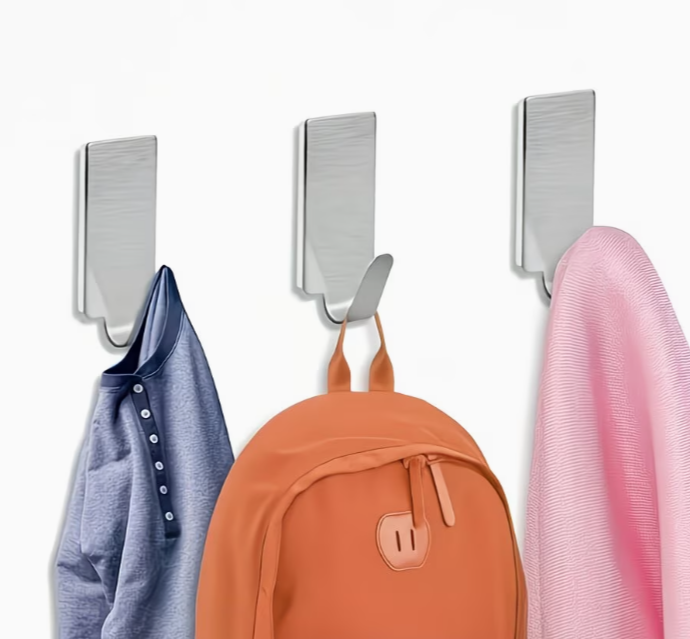 Samolepiaci háčik – nerez obdĺžnik 6 ks