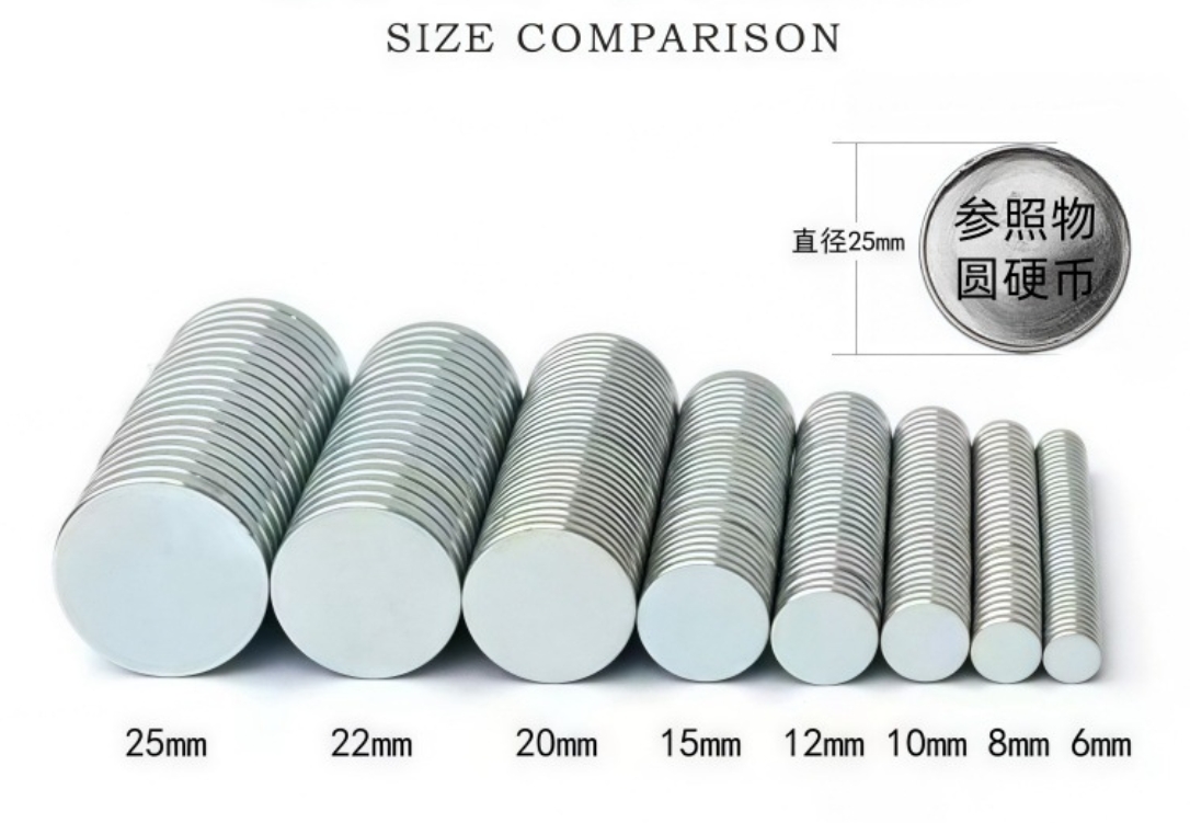 10x Neodymový magnet 10 × 2 mm 