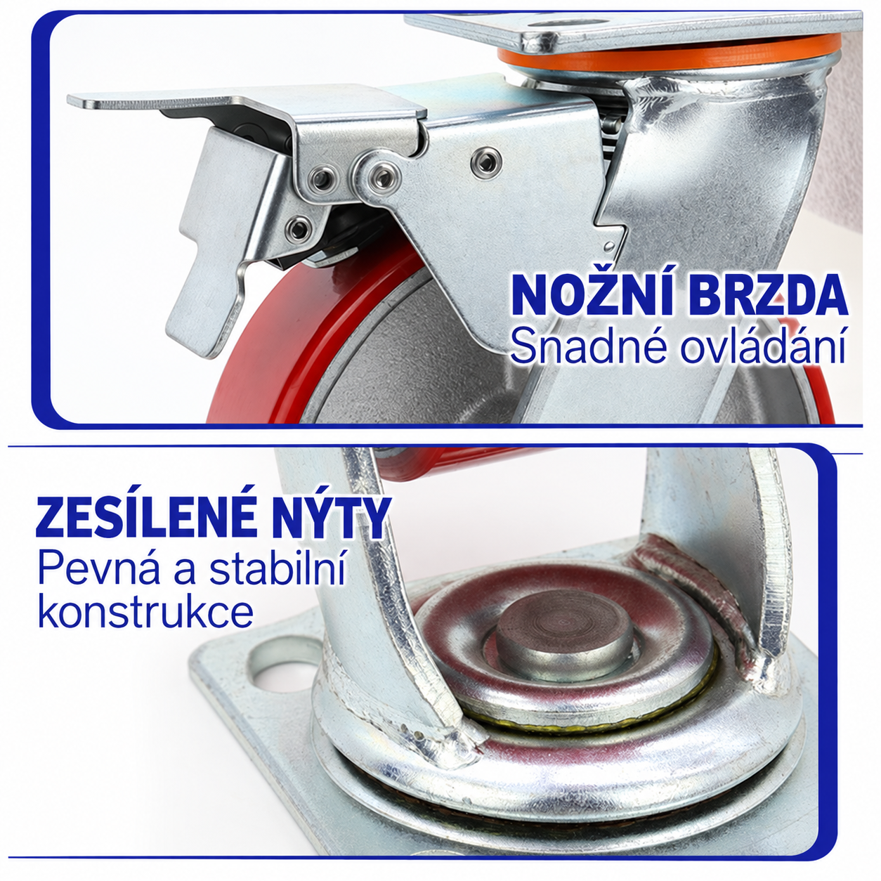 Otočné transportné koliesko 4" / 100 mm - nosnosť 250 kg