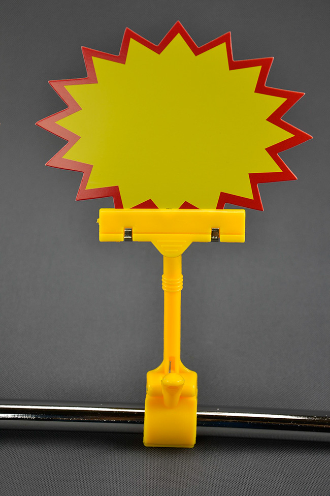 Memo clip na cenovky so štipcom X-4 žltý ELEMENTRIX