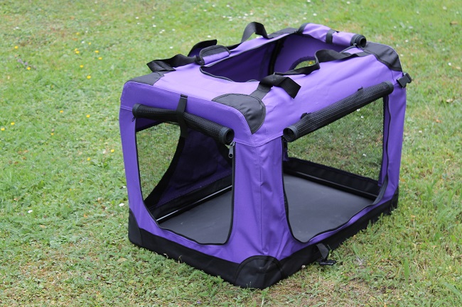 Klietka pre psa, prepravné klietka, látková prepravku, vel.XL fialová ELEMENTRIX