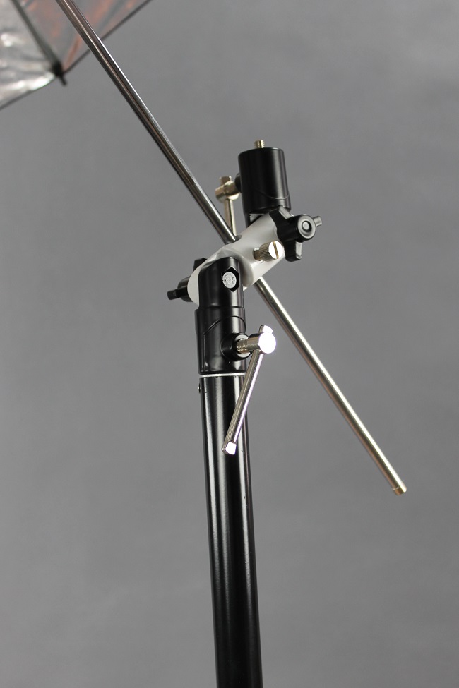 Držiak blesku a dáždnika s dvoma kĺbmi, hliník ELEMENTRIX