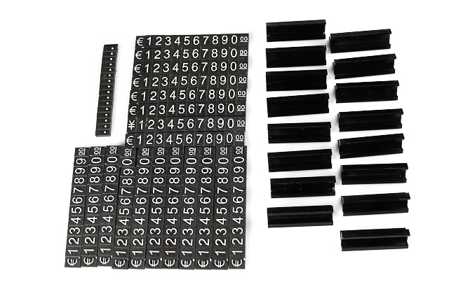 Elementrix plastové cenovky 3D bílé prolis EURO