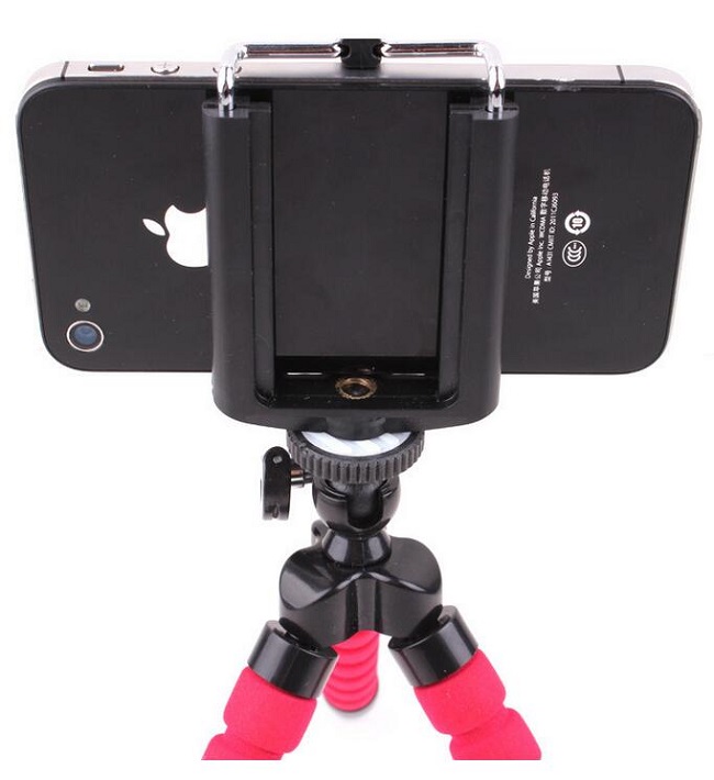 Octopus stativ, Octopus tripod pro chytrý telefón červený