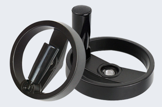 Ovládací kolo se sklopnou rukojetí 100mm AL