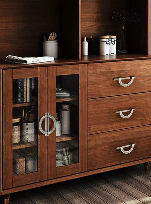 Šuplíkové, dveřní madlo čínský neo styl 6246-96 číerny bronz