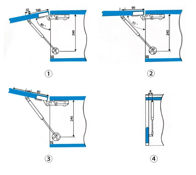 Plynový tlmič, piest odnímateľný 80N