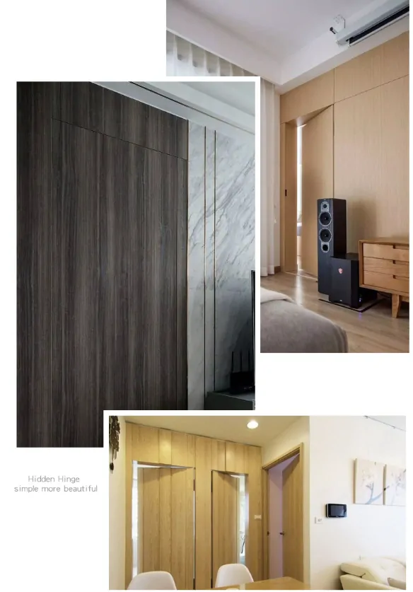 Nerezový 180 ° skrytý pánt záves 13x59mm (2ks)