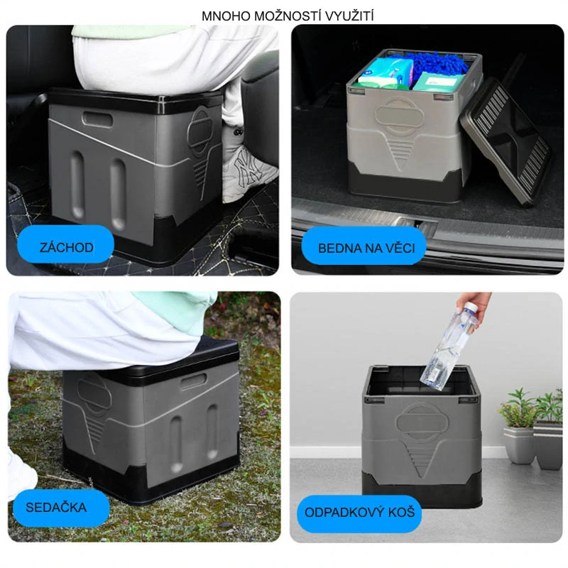 Skladací kempingový záchod, toaleta šedá