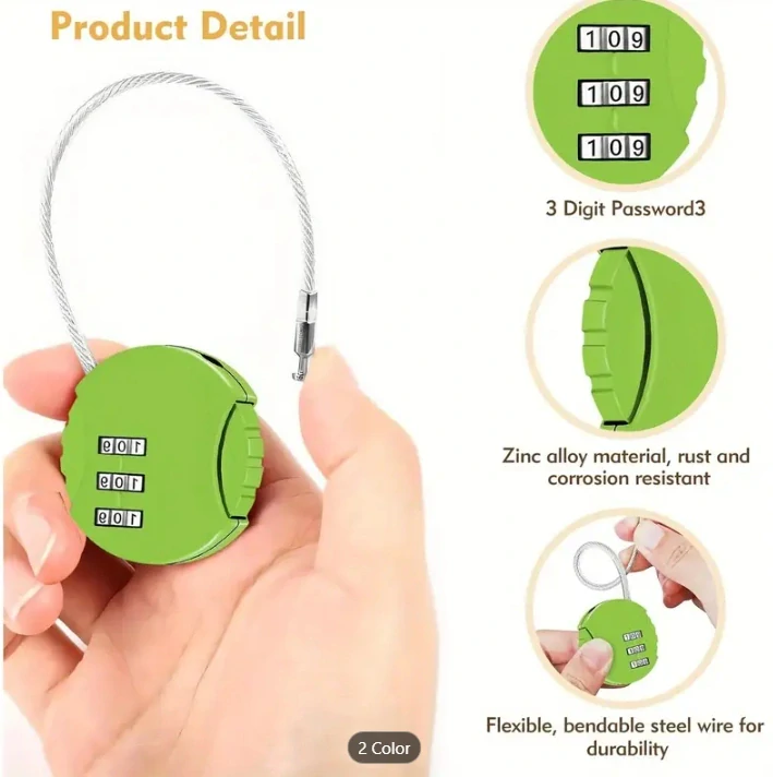 Lankový numerický zámok modry 40cm