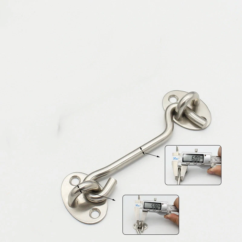 Nerezový hák 300mm na dvere, vráta, okno s protikusom