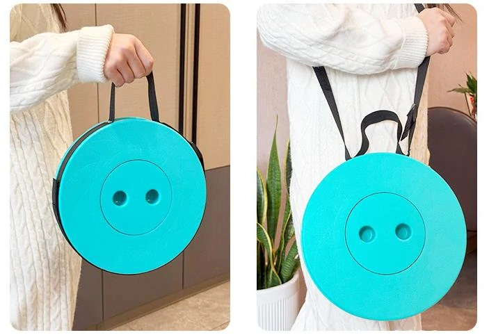 Teleskopická skladacia stolička oranžovočierna