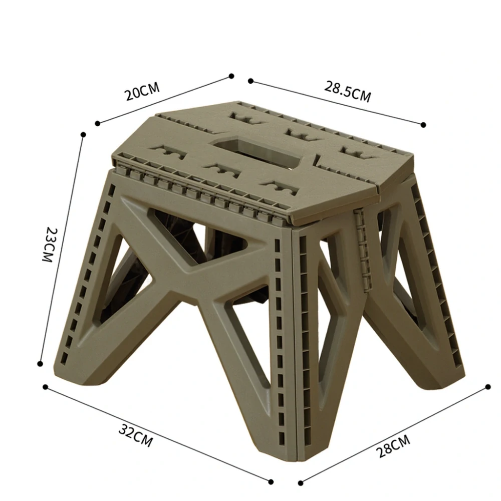 Plastová skladacia stolička stolička - military zelená