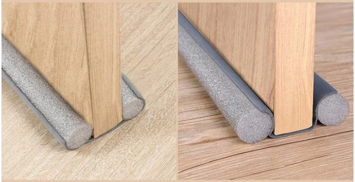 Obojstranná tesniaca lišta pod dvere – šedá