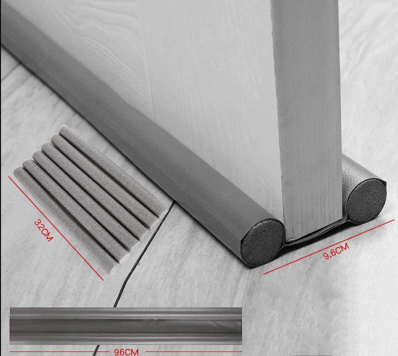 Obojstranná tesniaca lišta pod dvere, skladacia hnedá