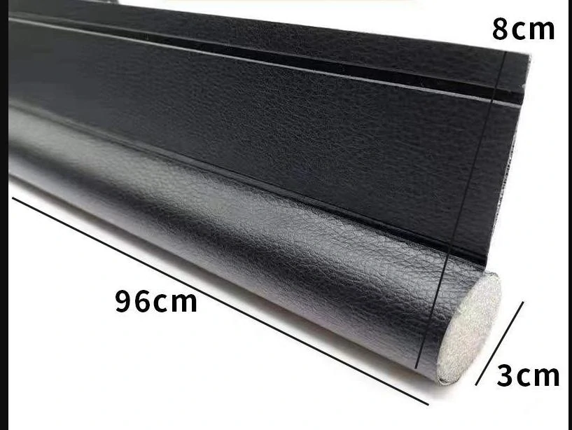 Tesniaca lišta pod dvere s prahom, skladacia čierna