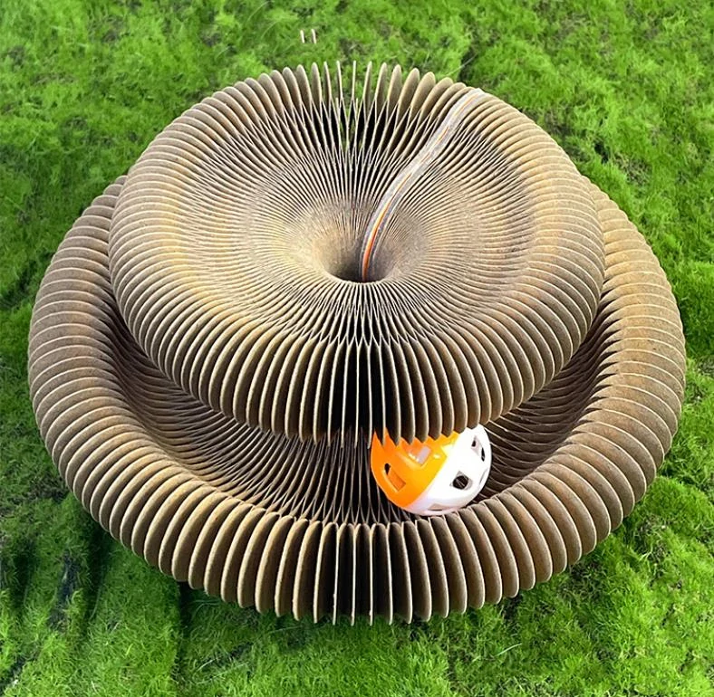 Škrabadlo pre mačky, harmonika z kartónu menšia