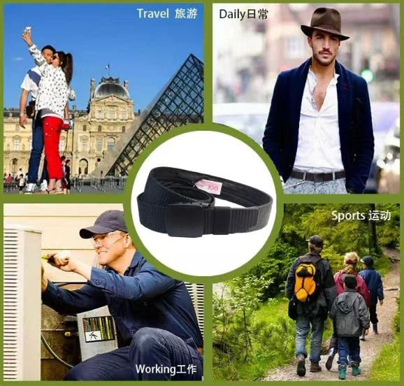 Cestovný pásik so skrytým vreckom – čierny