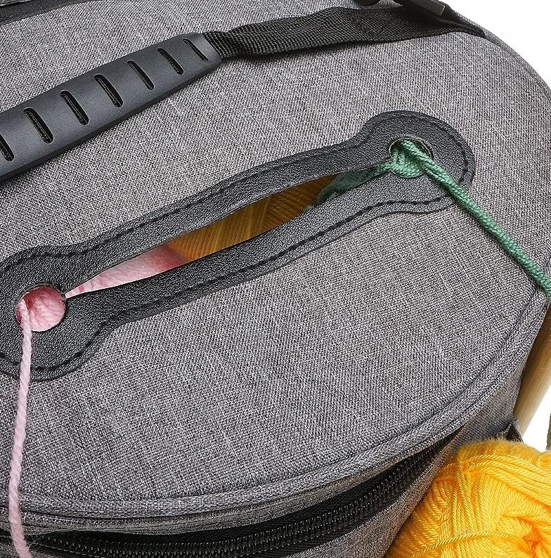 Taška na pletenie, na priadze a doplnky, ružová