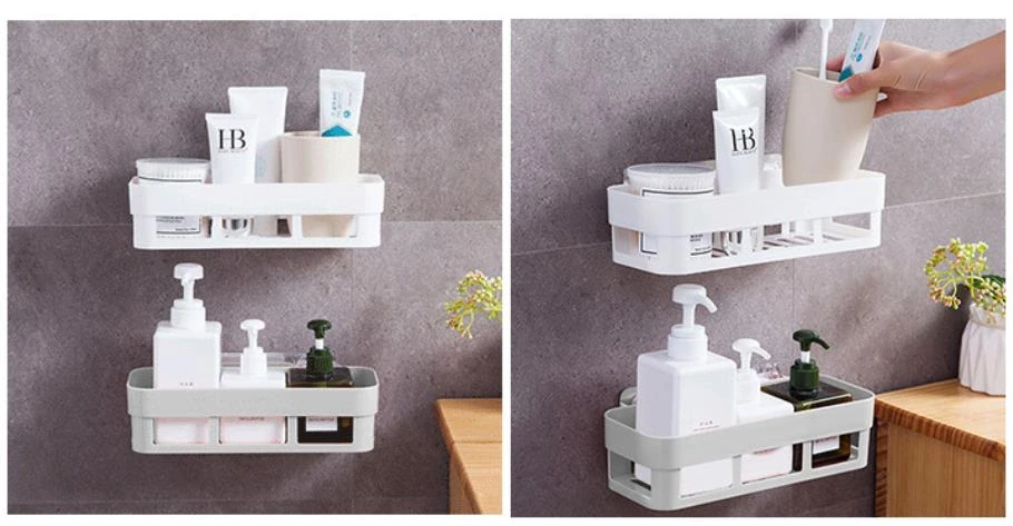 Nalepovacia polička plastová 26cm sivá