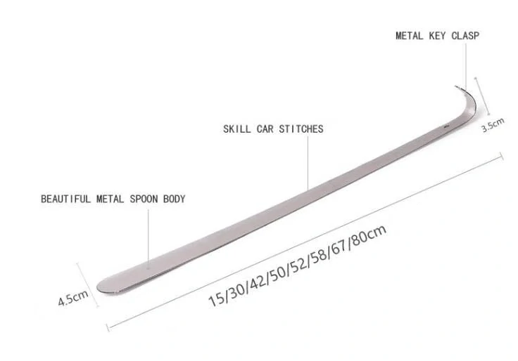 Dlhá lyžica na topánky 52cm nerez