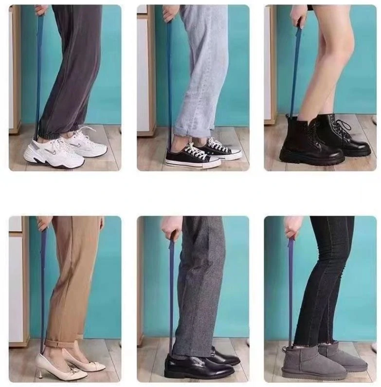 Dlhá lyžica na topánky 62cm magnetická tmavo modrá