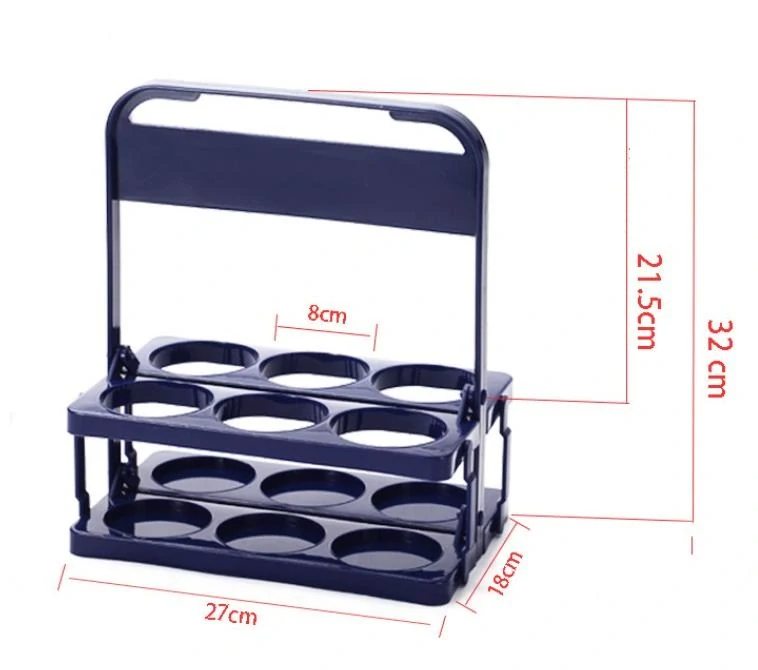 Plastový nosič na fľaše - modrý (pre 6 fliaš)