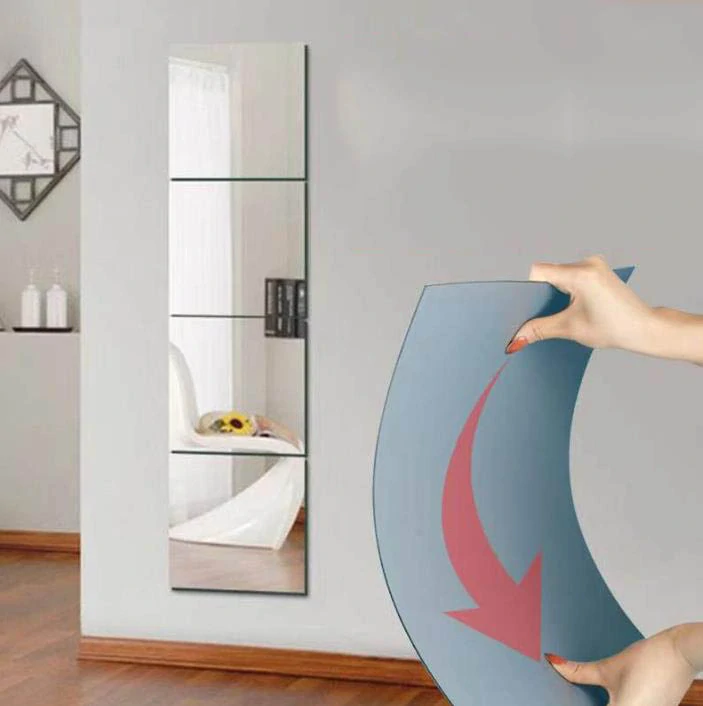 Štvorcové samolepiace zrkadlo 30 x 30 cm