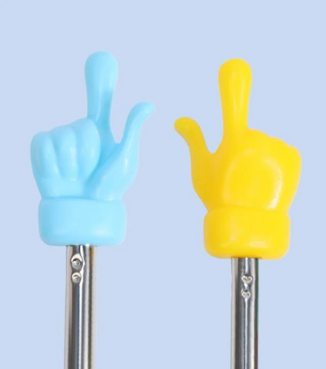 Vysúvateľné ukazovátko s rukou – žlté