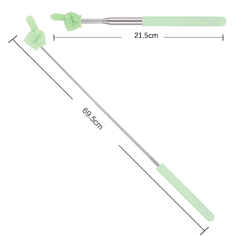 Vysúvateľné ukazovátko s rukou - růžová