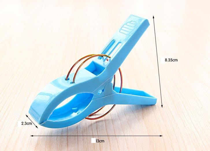 Veľké univerzálne štipce – sada 4 ks (mix farieb), roztvorenie 65 mm