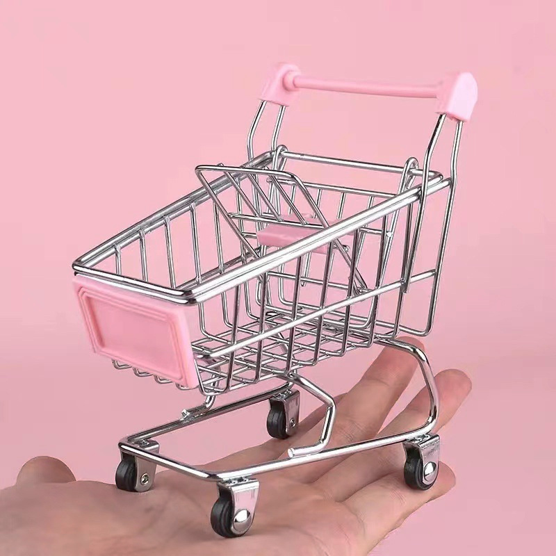 Mini nákupný košík - zelený (1 ks)