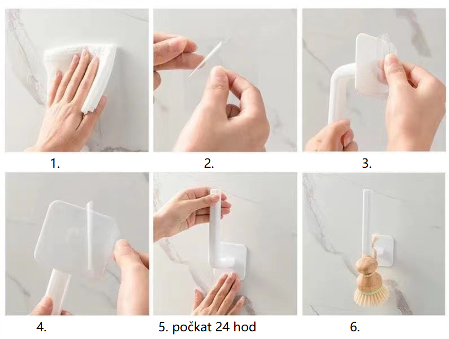 Samolepiace háčiky na stenu – 1 pár