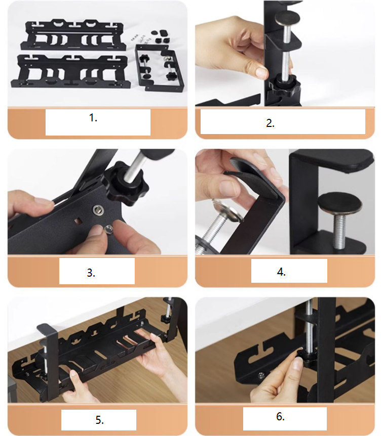 Organizér káblov pod stôl 40cm
